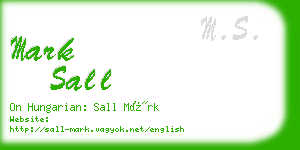 mark sall business card